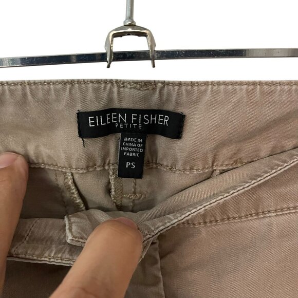 Eileen Fisher Cargo Capri Pants Women’s Petite Small Khakis - Picture 4 of 9